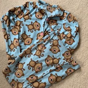 Monkey fleece pajama set